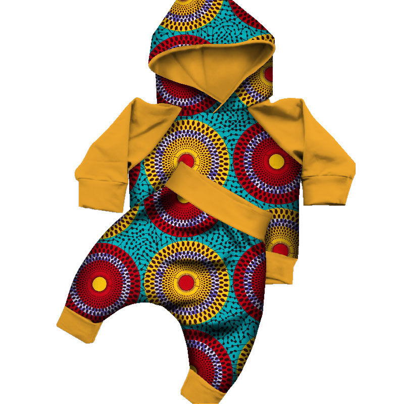 2 Pcs Sets Kids Boy African Clothes  (1)