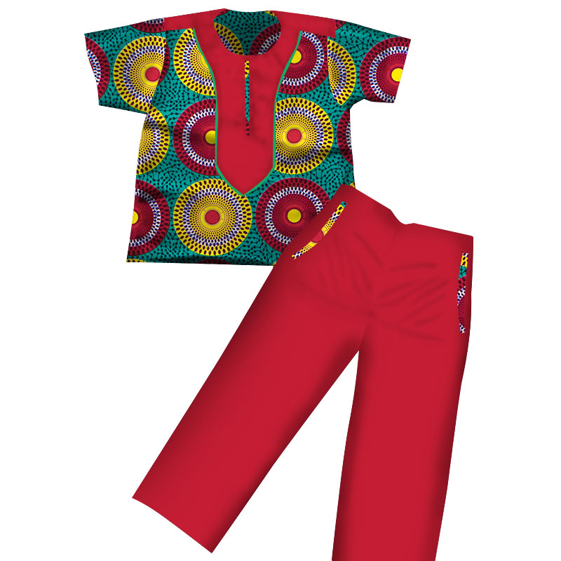 African Boys Dashiki Clothes plus pants  (12)