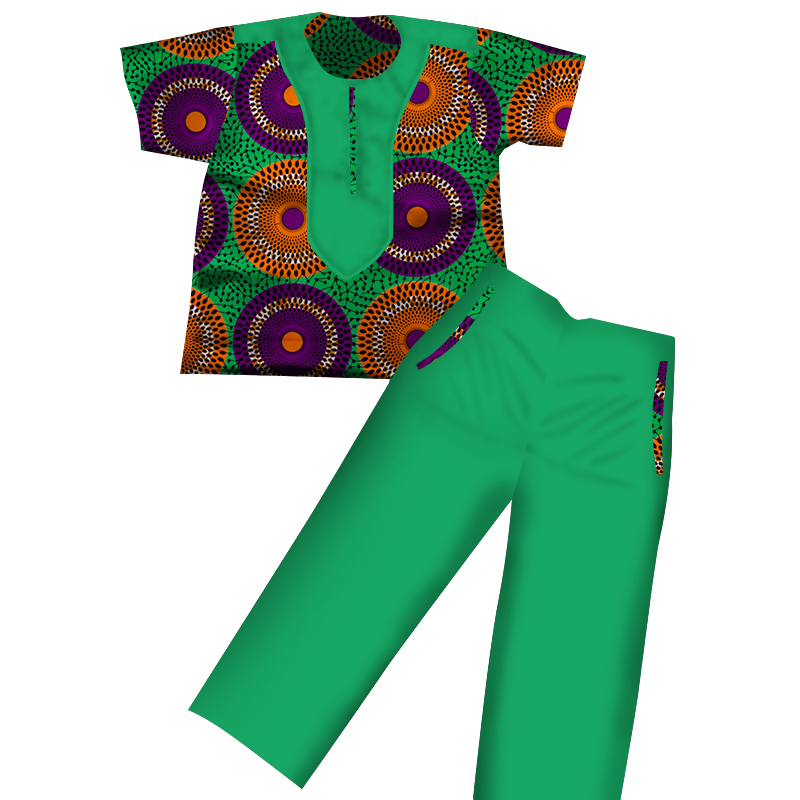 African Boys Dashiki Clothes plus pants  (7)