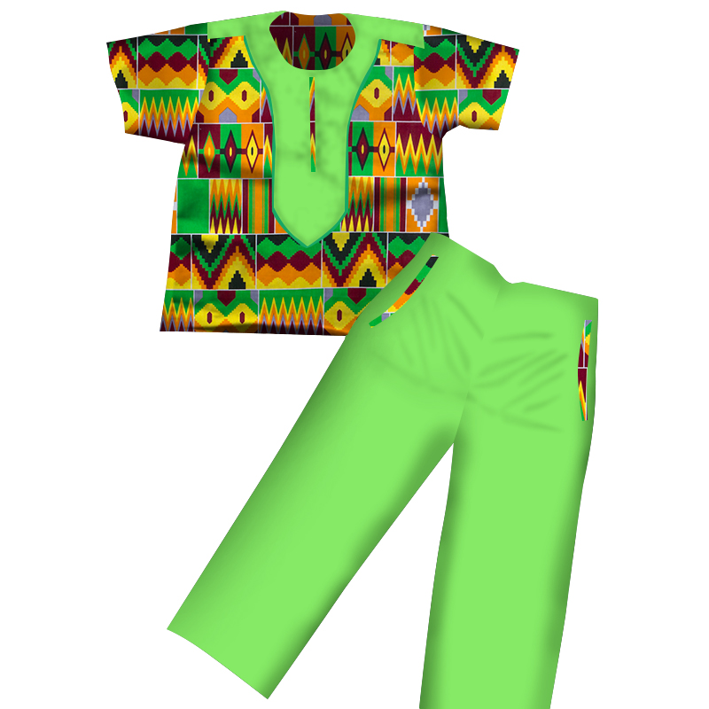 African Boys Dashiki Clothes plus pants  (9)