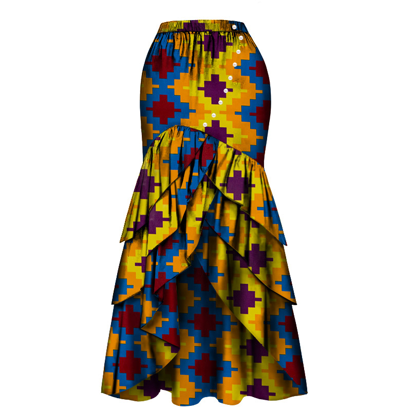 African dashiki ankara women High waist skirt (10)