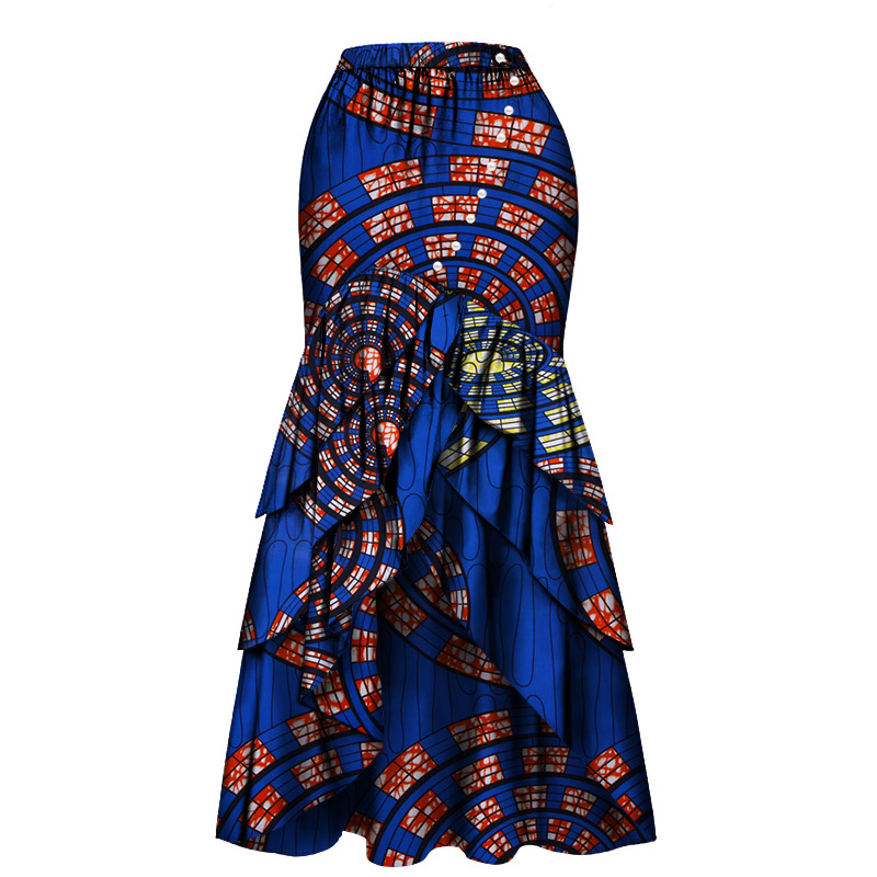 African dashiki ankara women High waist skirt (11)