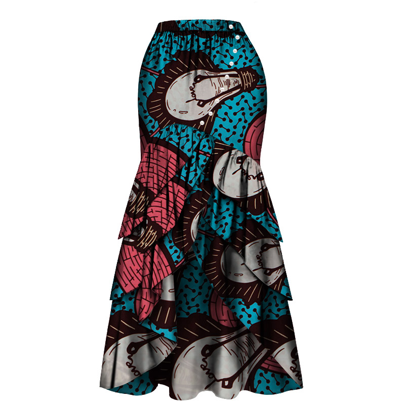 African dashiki ankara women High waist skirt (13)