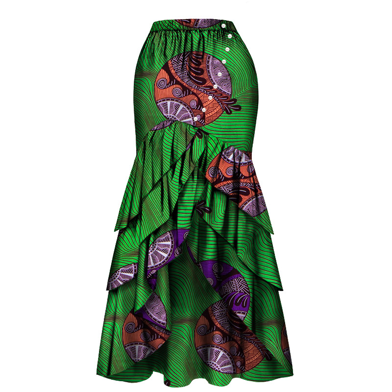 African dashiki ankara women High waist skirt (15)
