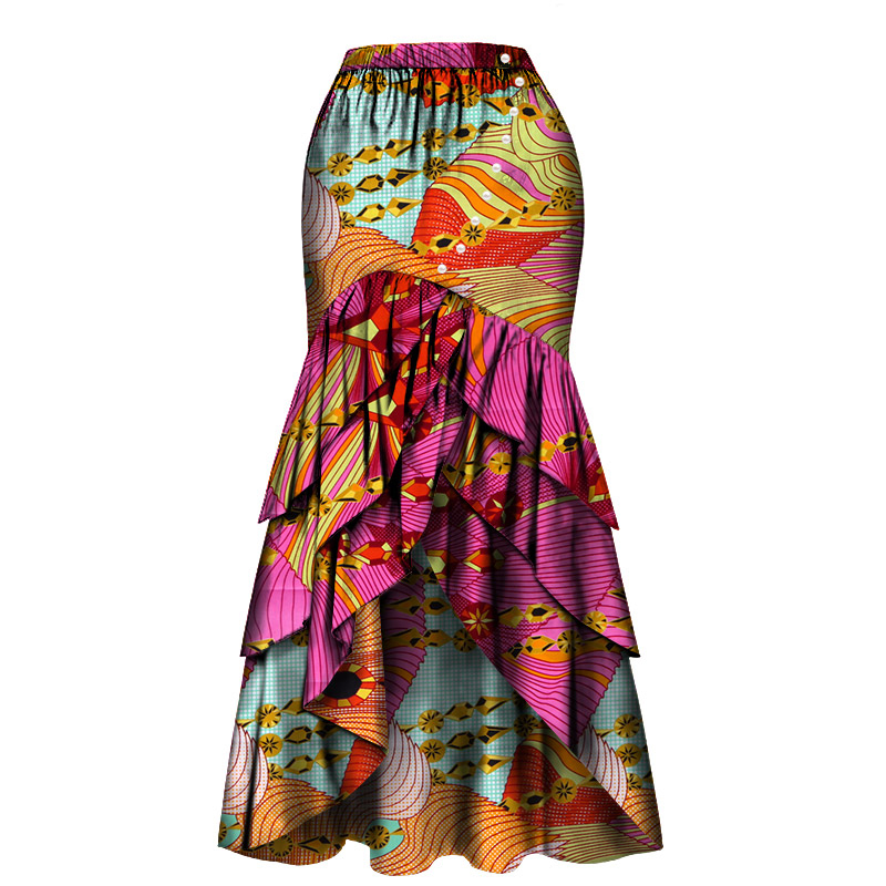 African dashiki ankara women High waist skirt (6)