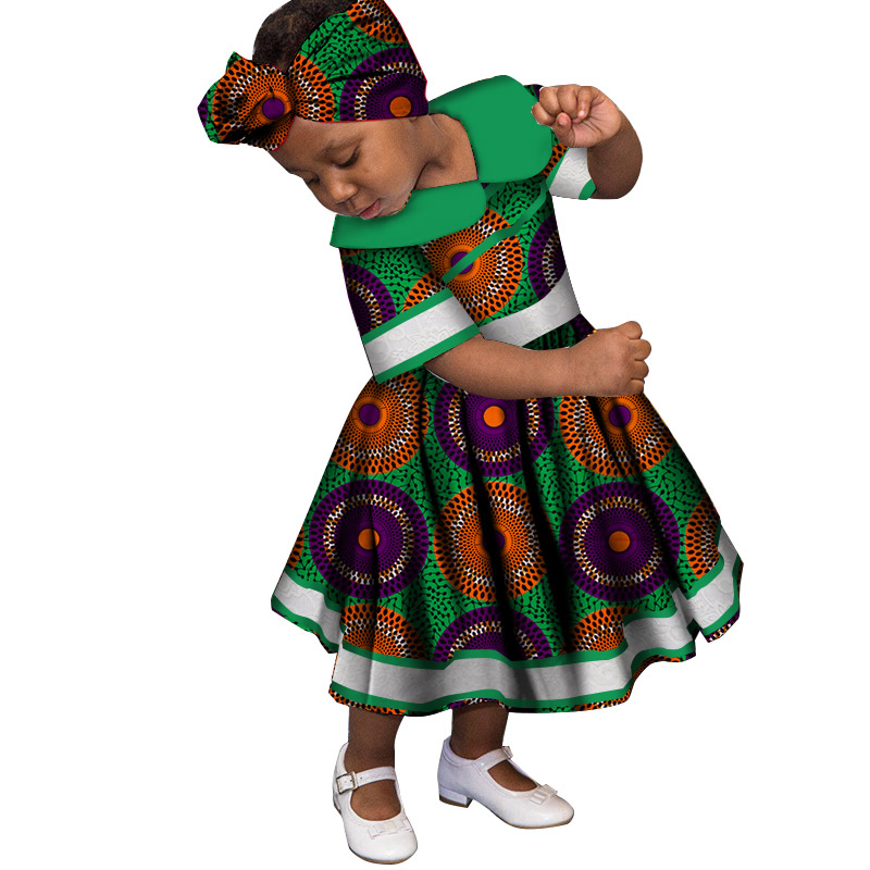 African dashiki kid's cotton skirt  (5)
