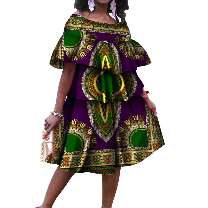 African dashiki ladys tiered skirt (12)