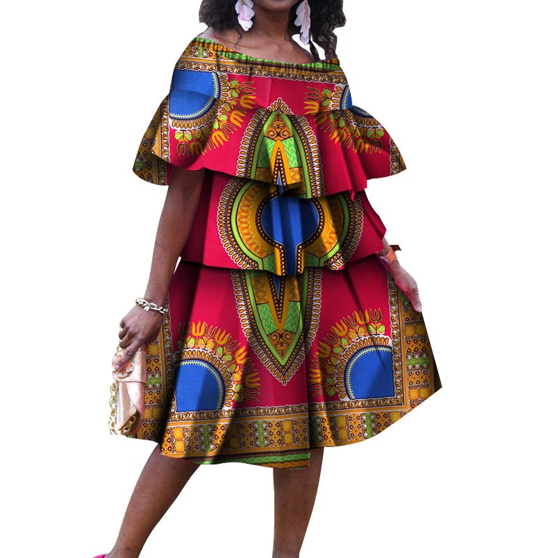 African dashiki ladys tiered skirt (17)