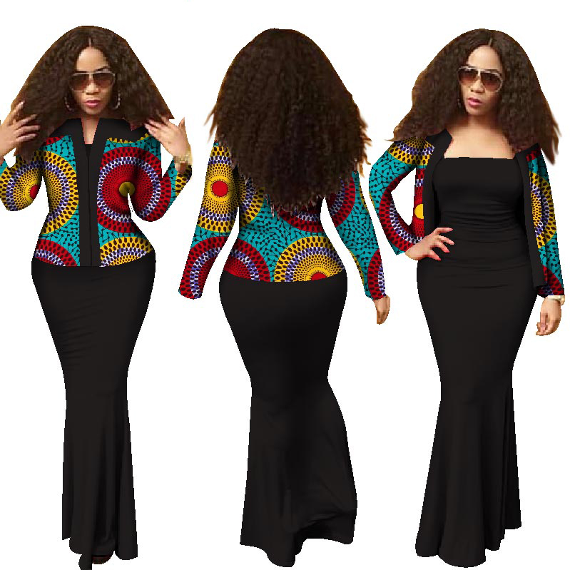 Ankara dashiki african ladies outfits (1)