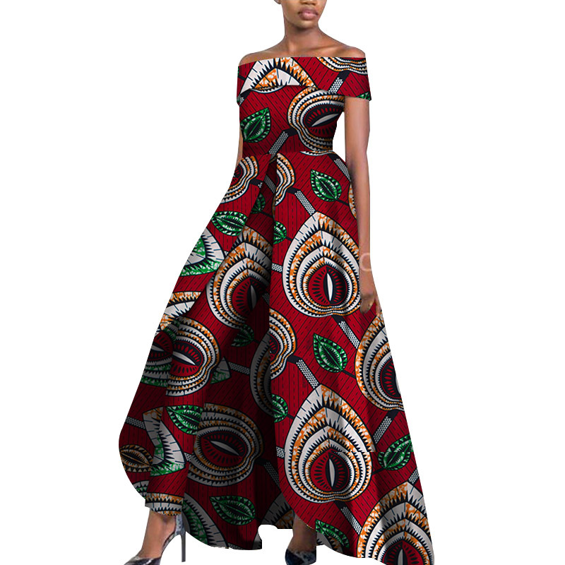 african ankara dashiki no shoulder dress (2)