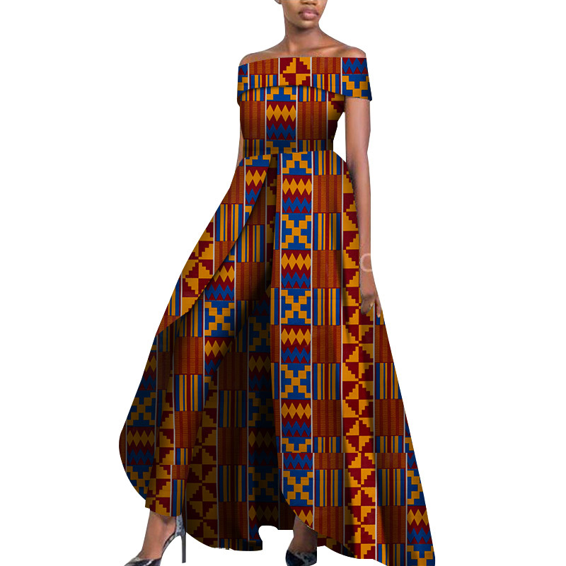 african ankara dashiki no shoulder dress (3)