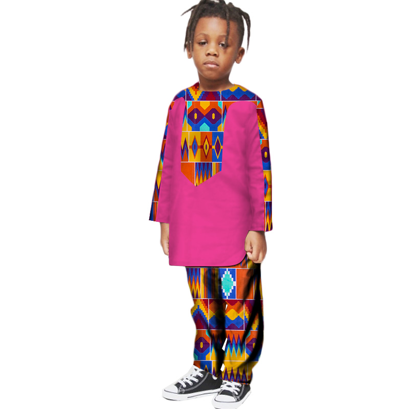 oy African Clothes Tops and Pants Sets Trousers Bazin Riche WYT2