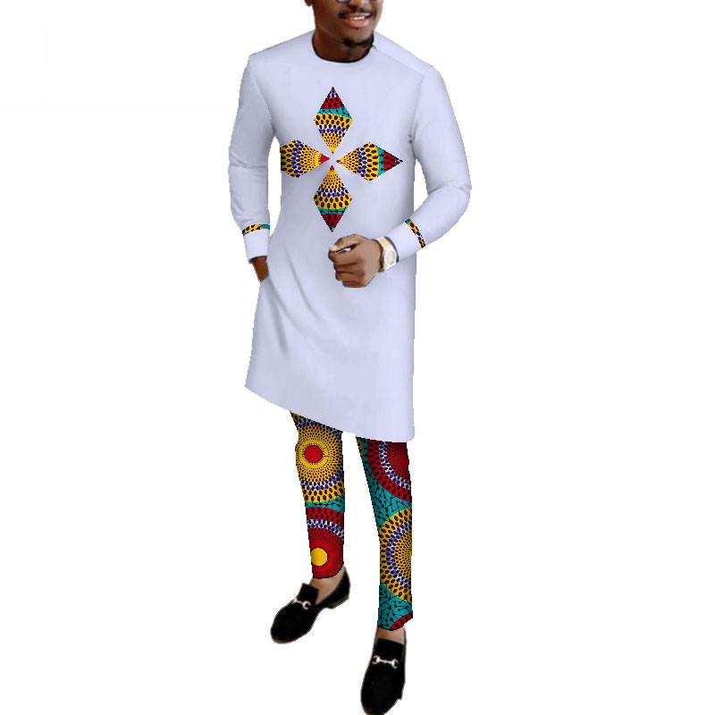 african dashiki Men 2 Pieces Shirts and Pant Set (8)