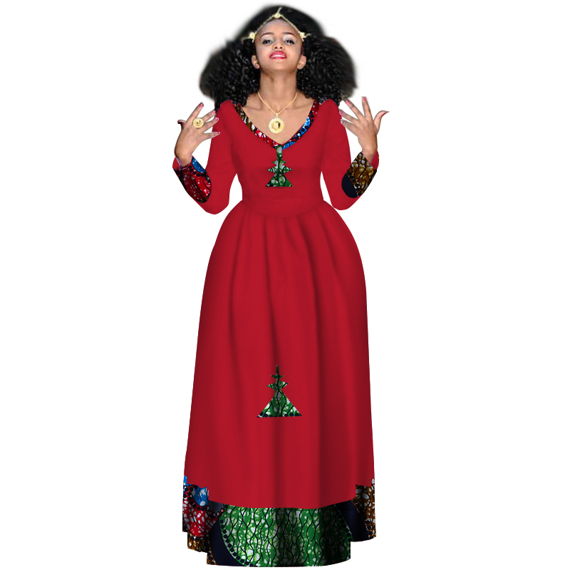 african red dashiki dress (1)